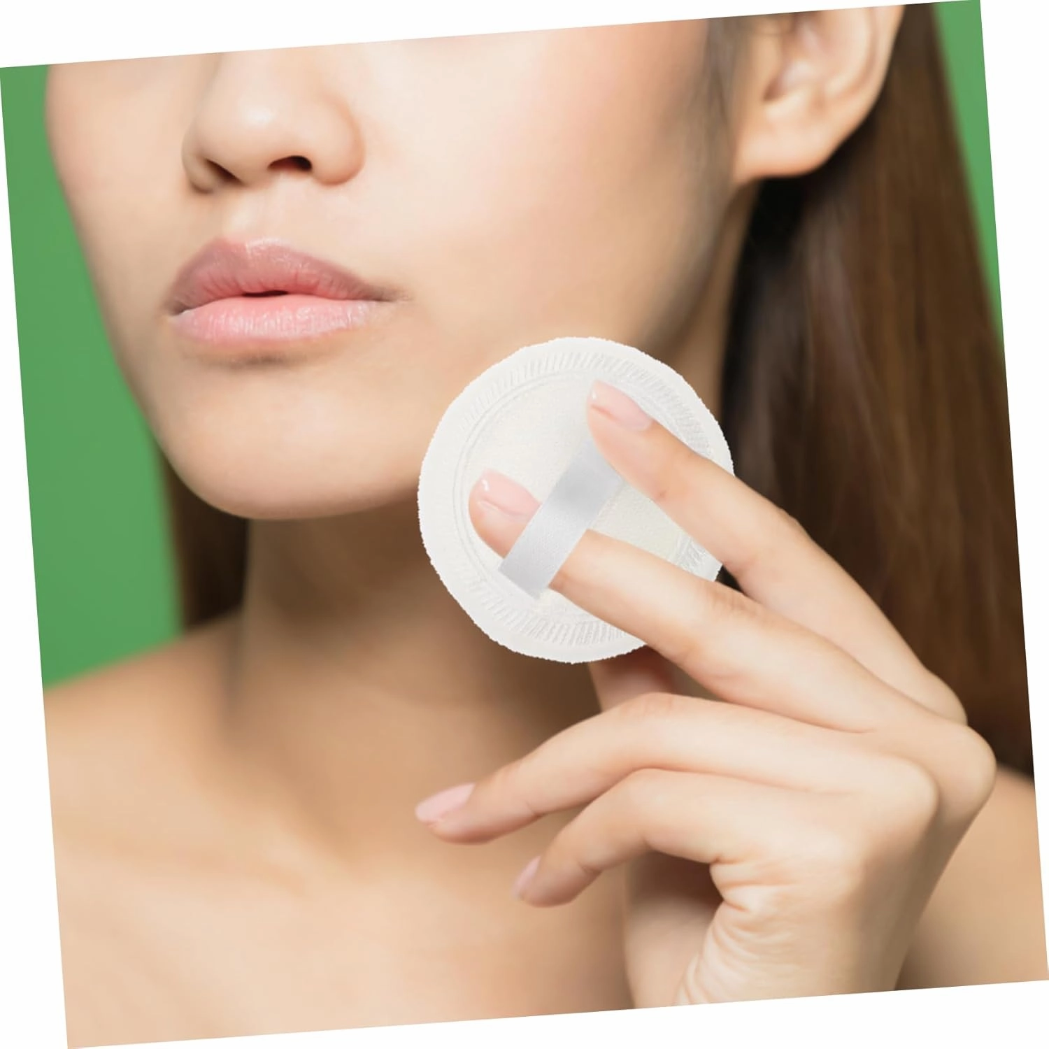NOLITOY 4sets Round Cotton Pads for Face Beauty Puff Makeup Pads Pressed Powder Reusable 10pcs*4