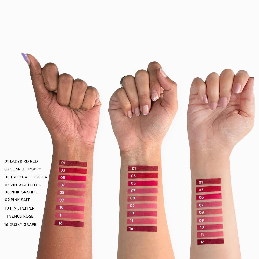 Non-Stop Airy Matte Liquid Lipstick - Ladybird Red | Transferproof I Waterproof lipstick Long Lasting I Apricot & Avocado Oil | 100% Vegan | 5ml | No Parabens, No Toxins
