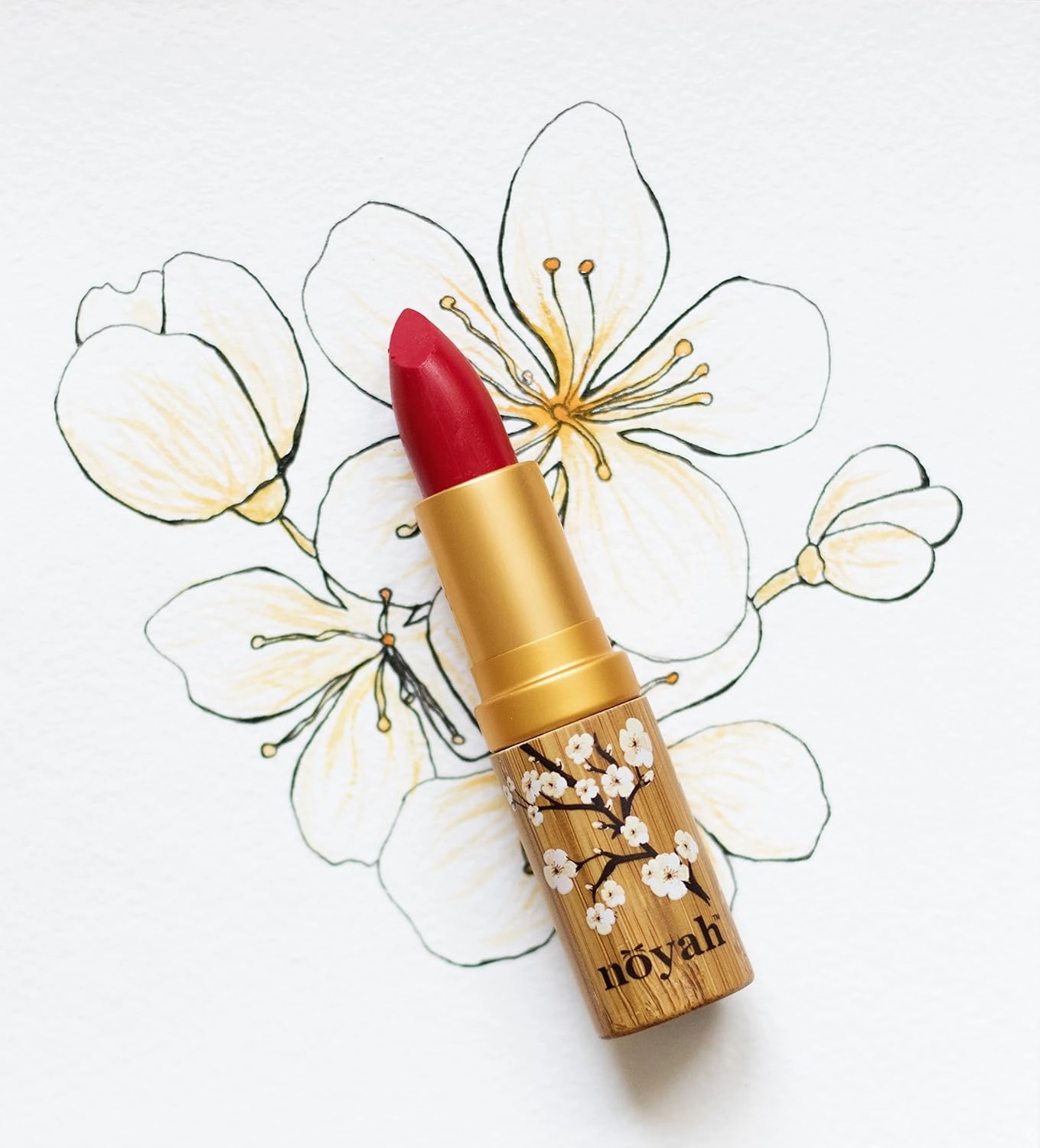 Noyah Clean Natural Lipstick, Empire Red, 0.16 oz
