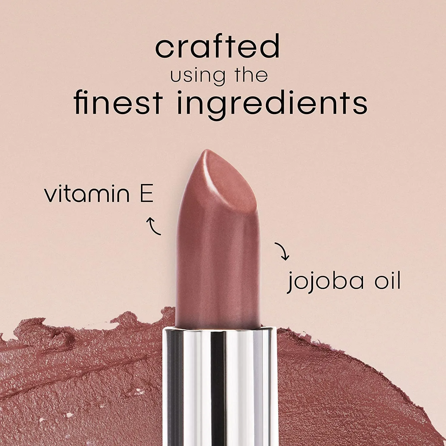 nude envie Mocha Lipstick - Certified Vegan Lipstick Paraben Cruelty, Paraben Free - Enriched with Vitamin E and Jojoba Oil (Attitude)
