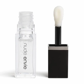 nude envie Lip Gloss - Certified Vegan Lipgloss Cruelty-Free and Paraben Free - Enriched with Vitamin E and Jojoba Oil (Illuminate)