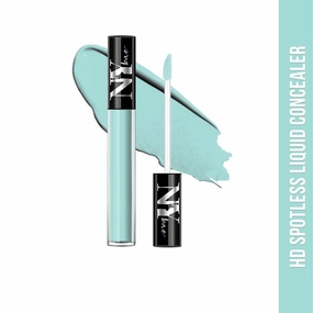 NY Bae HD Spotless Liquid Concealer - Mint Pretzel 13 (3 ml) | Blue | Fair Skin | Natural Finish | Enriched with Almond Oil & Vitamin E | Corrects Hyperpigmentation | Long lasting | Water Resistant | Sheer Coverage | Cruelty Free
