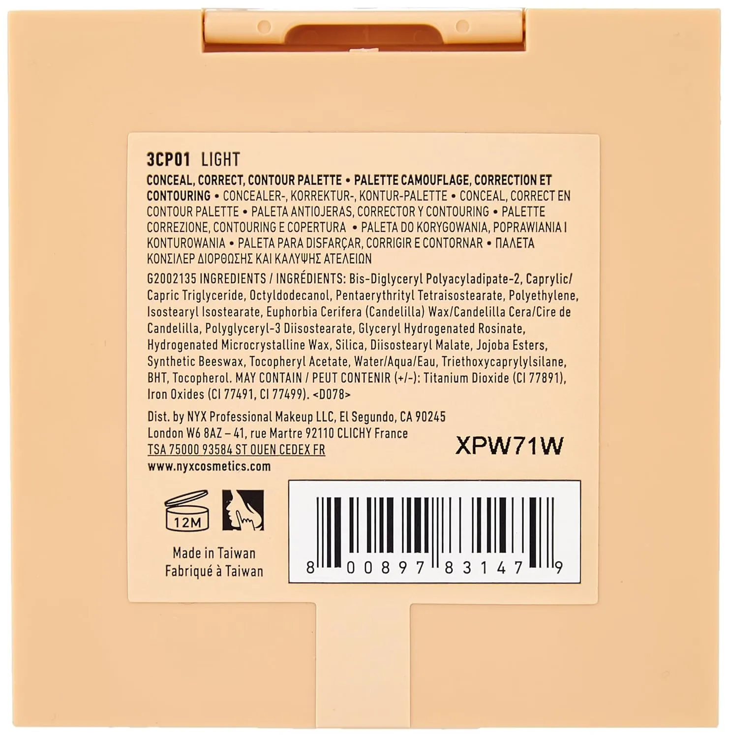 NYX PROFESSIONAL MAKEUP Conceal Correct Contour Palette - Light