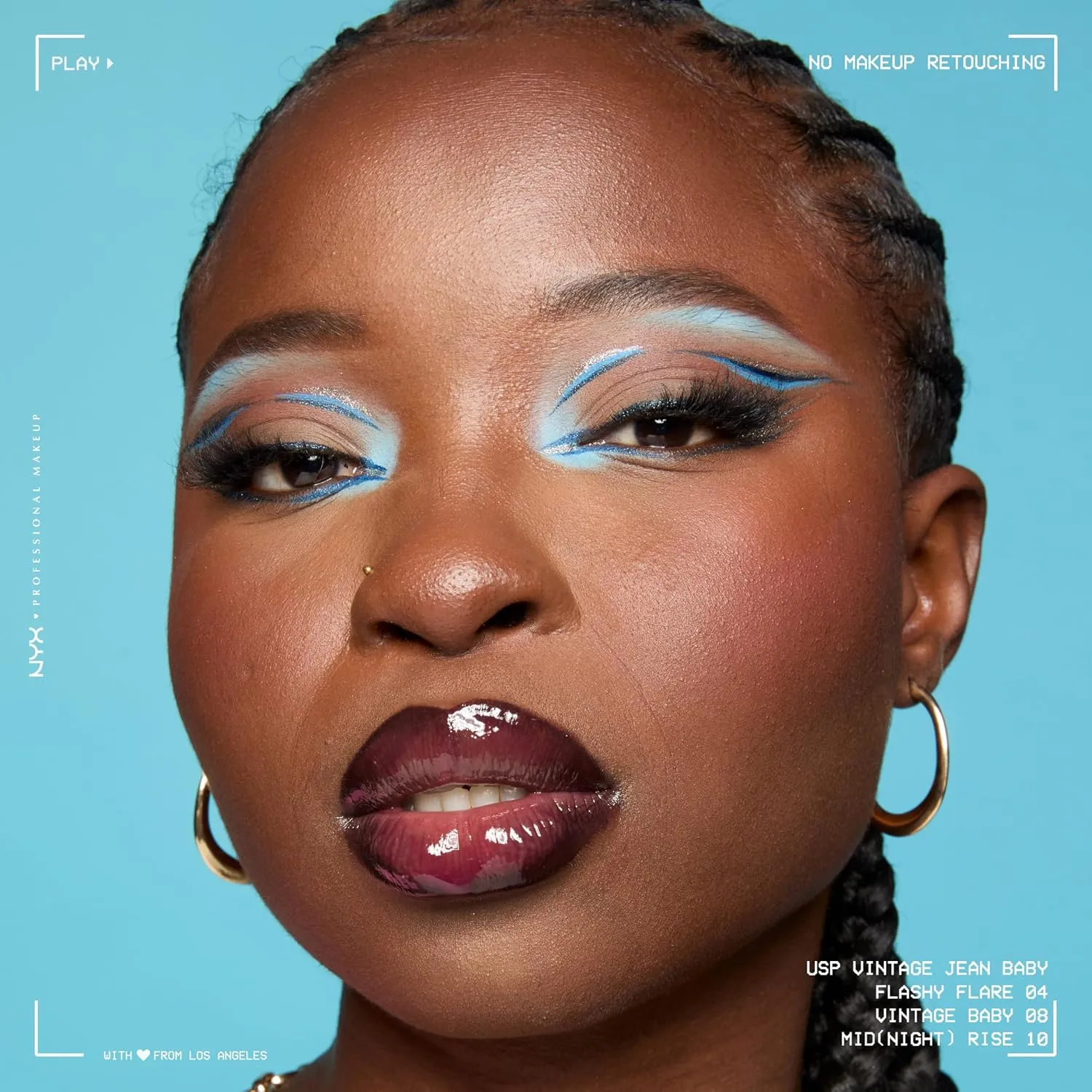 NYX PROFESSIONAL MAKEUP Epic Ink Glitz Liner, Waterproof Metallic Liquid Eyeliner with Vegan Formula - Denim Dazzle (Shimmer Deep Navy)