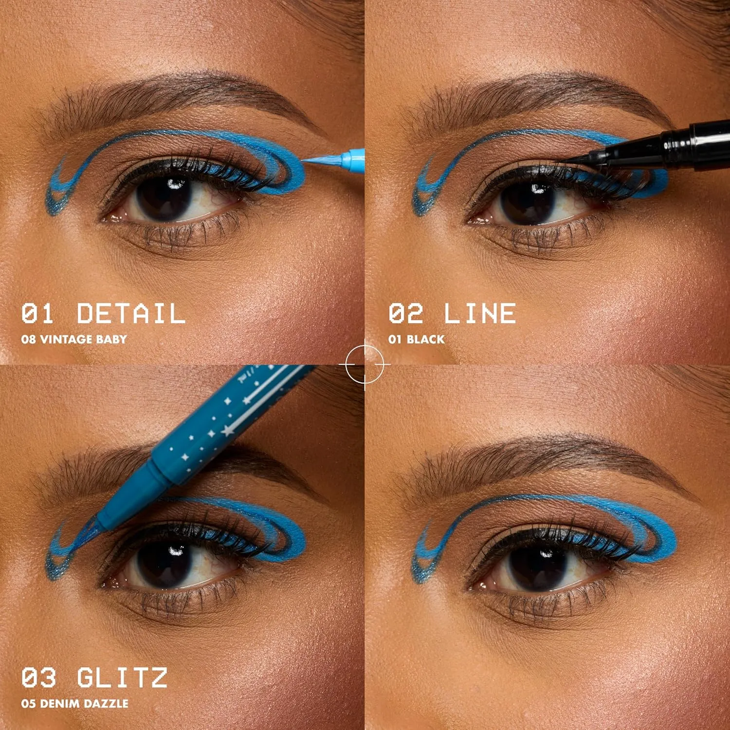 NYX PROFESSIONAL MAKEUP Epic Ink Glitz Liner, Waterproof Metallic Liquid Eyeliner with Vegan Formula - Graphite Glitz (Shimmer Graphite Black)