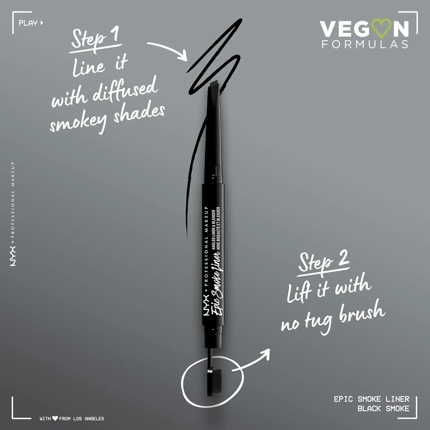 NYX PROFESSIONAL MAKEUP Epic Smoke Liner, Vegan Smokey Eyeliner - Black Smoke (Black)