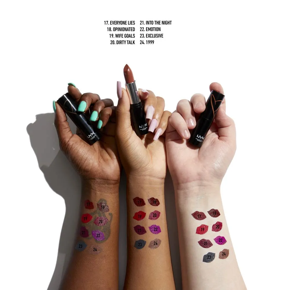 NYX PROFESSIONAL MAKEUP Shout Loud Satin Lipstick, Infused With Shea Butter - 1999 (Taupe)