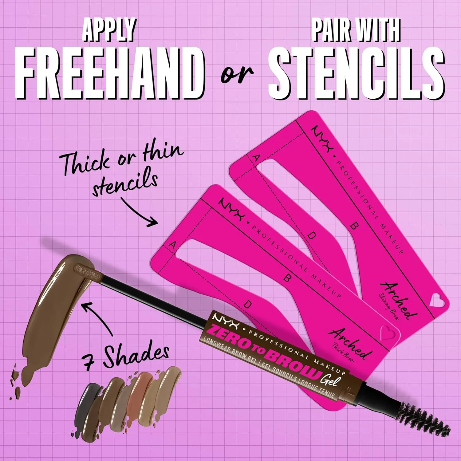 NYX PROFESSIONAL MAKEUP Zero to Brow, Longwear Eyebrow Gel, Chocolate