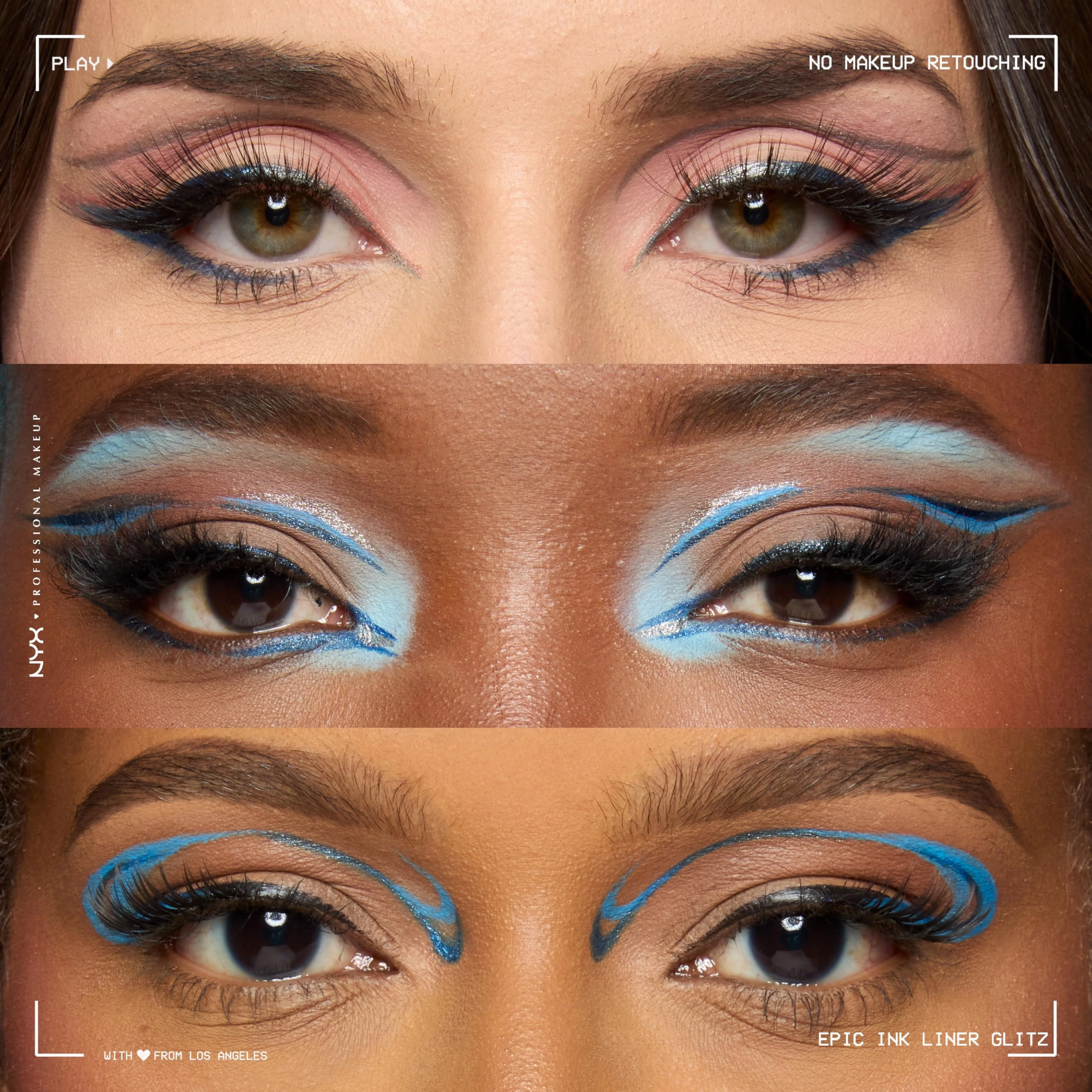 NYX PROFESSIONAL MAKEUP Epic Ink Liner, Waterproof Matte Liquid Eyeliner with Vegan Formula - Mid Night Rise (Deep Navy)