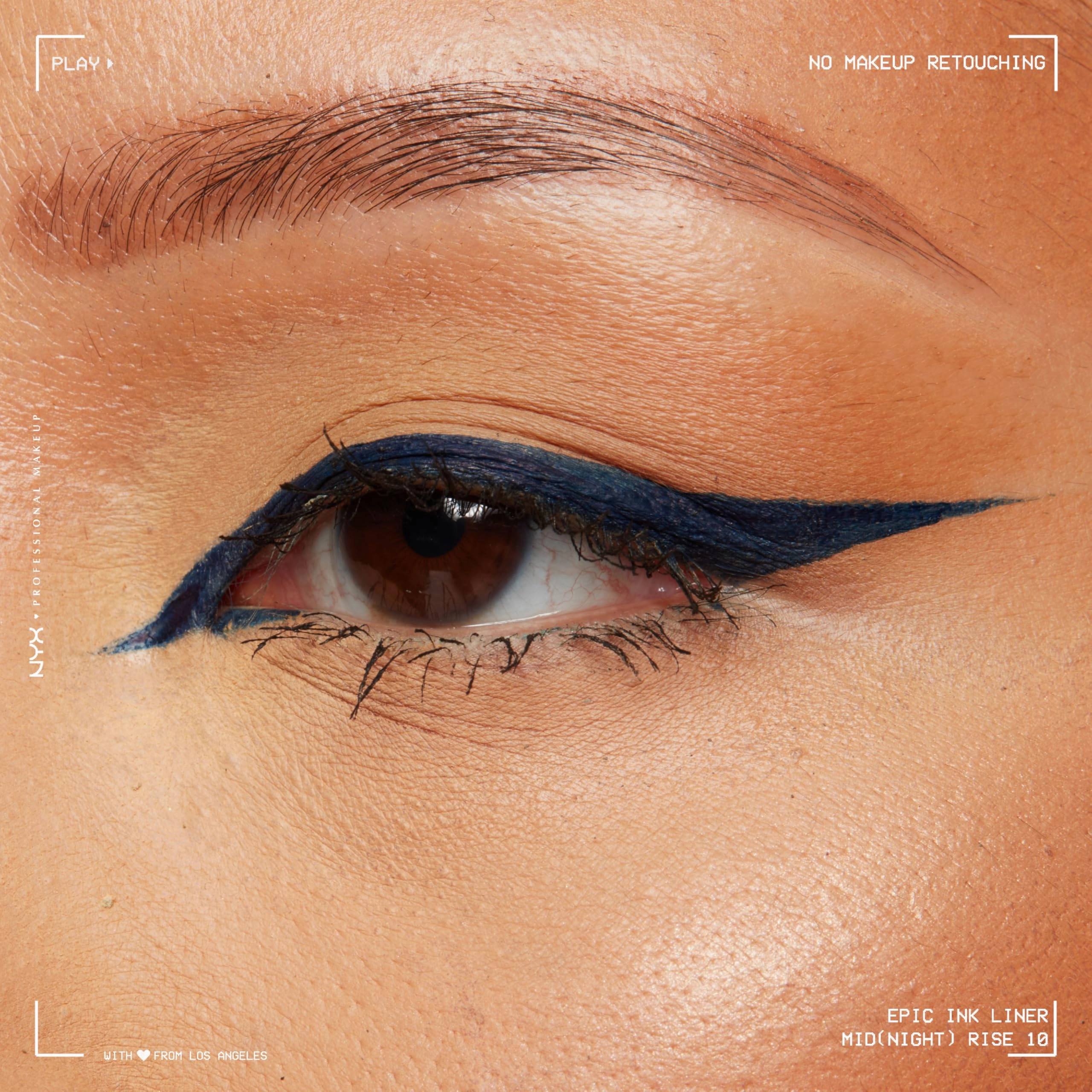 NYX PROFESSIONAL MAKEUP Epic Ink Liner, Waterproof Matte Liquid Eyeliner with Vegan Formula - Mid Night Rise (Deep Navy)