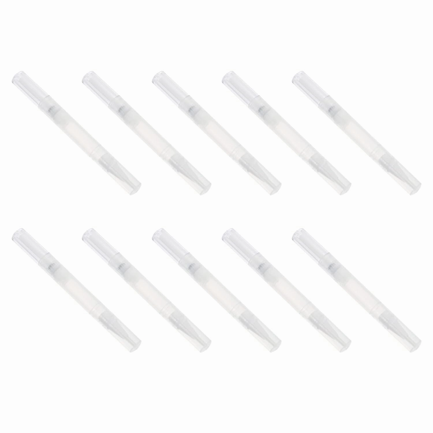 Operitacx Clear Nail Polish 10pcs Lip Brush Reusable Lip Applicator Retractable Lip Gloss Balm Applicator Eyeshadow Lip Applicator 3ml (Style 1) Nail Accessories