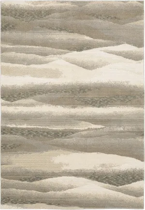 Oriental Weavers Evolution Area Rug - 0982C - 1'10" x 3'2" - in Beige/Ivory - Modern Industrial Style, Stain Resistant, Family and Pet Friendly, Entryway, Bathroom Accent Rug