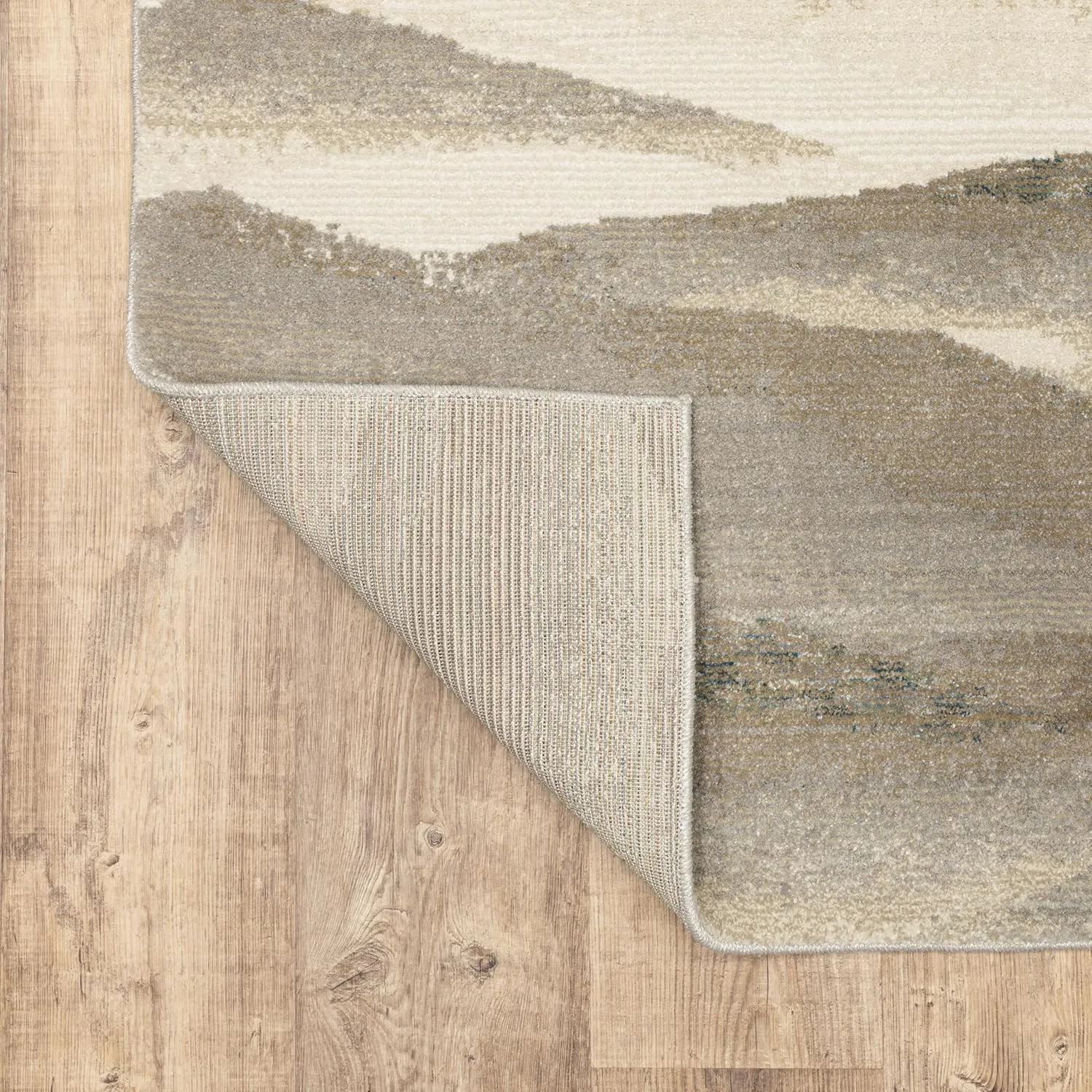 Oriental Weavers Evolution Area Rug - 0982C - 1'10" x 3'2" - in Beige/Ivory - Modern Industrial Style, Stain Resistant, Family and Pet Friendly, Entryway, Bathroom Accent Rug