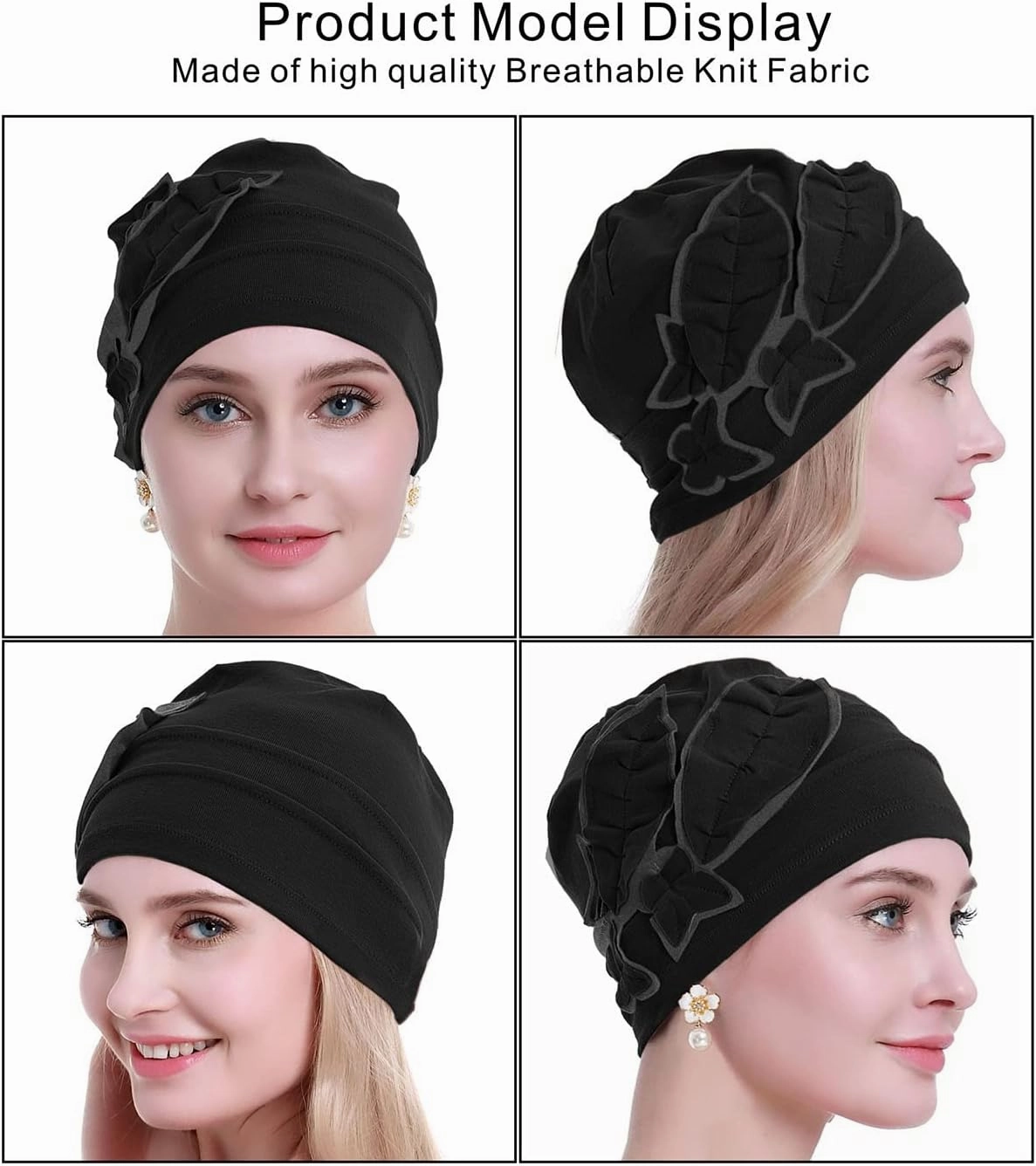 osvyo Cotton Chemo Headwear Turban Cap for Women - Soft Elastic Beanie Hair Loss Sealed Packaging