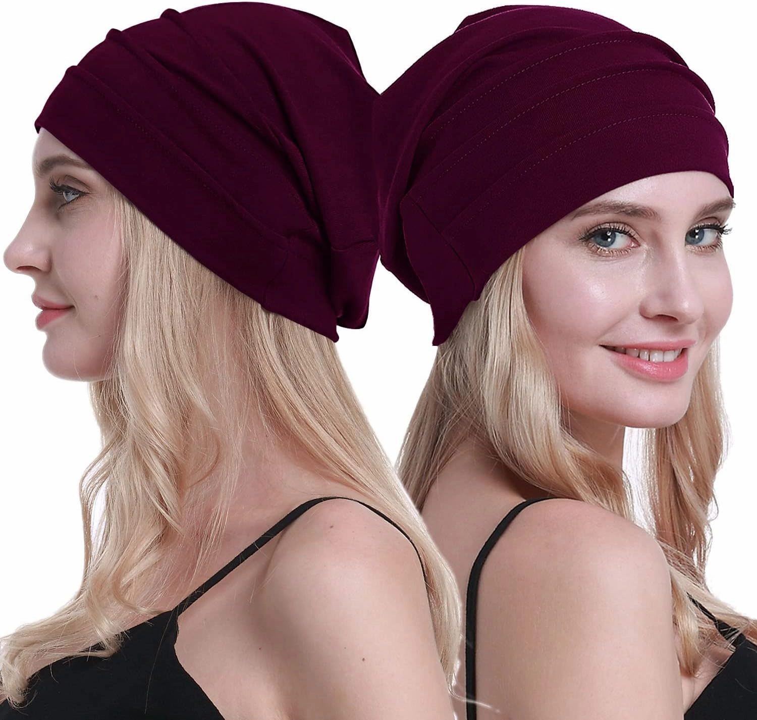 osvyo Cotton Chemo Headwear Turban Cap for Women - Soft Elastic Beanie Hair Loss Sealed Packaging