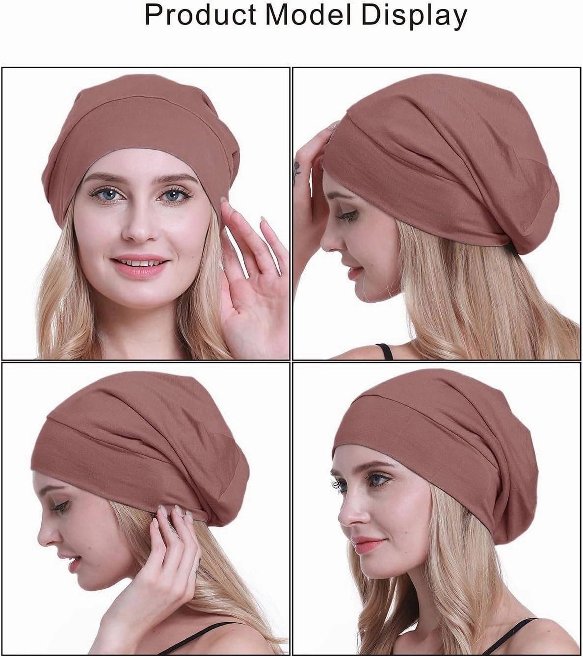 osvyo Cotton Chemo Headwear Turban Cap for Women - Soft Elastic Beanie Hair Loss Sealed Packaging
