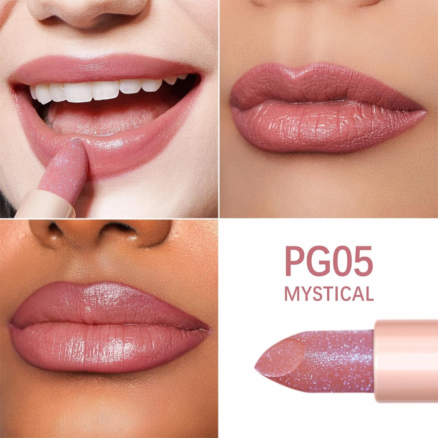Oulac Moisturizing Pink Lipstick Set - 2PCS Vegan Tinted Lip Balm with Nourishing & Hydrating Formula for Soft, Radiant Lips, PG03 PG05