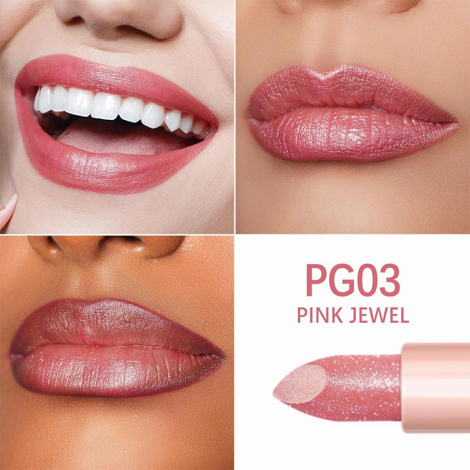 Oulac Moisturizing Pink Lipstick Set - 2PCS Vegan Tinted Lip Balm with Nourishing & Hydrating Formula for Soft, Radiant Lips, PG03 PG05