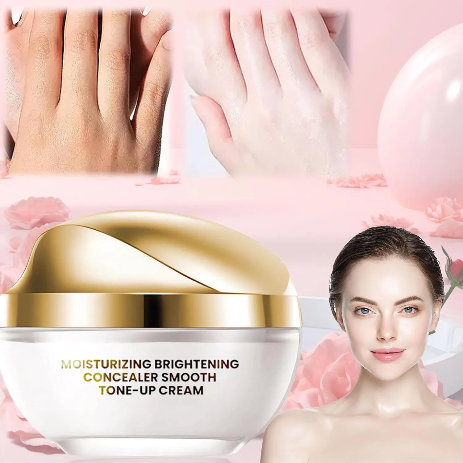 Ownawant Crema de Maquillaje, Ownawant Makeup Cream, Corrector Iluminador Hidratante Crema Tónica Suave, Ownawant Crema Face, Moisturizing Brightening Concealer Smooth Tone up Cream(2PC, one size)