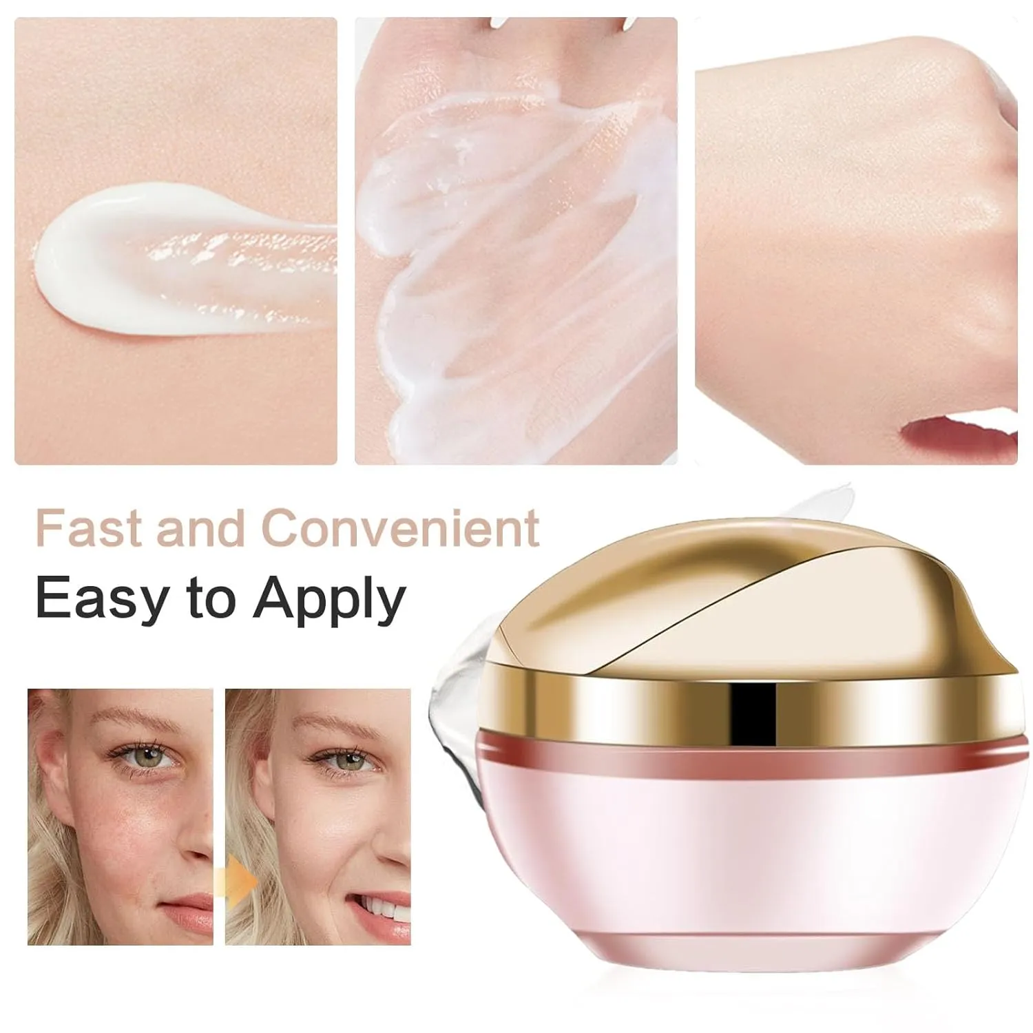 Ownawant Crema de Maquillaje, Ownawant Makeup Cream, Corrector Iluminador Hidratante Crema Tónica Suave, Ownawant Crema Face, Moisturizing Brightening Concealer Smooth Tone up Cream(2PC, one size)