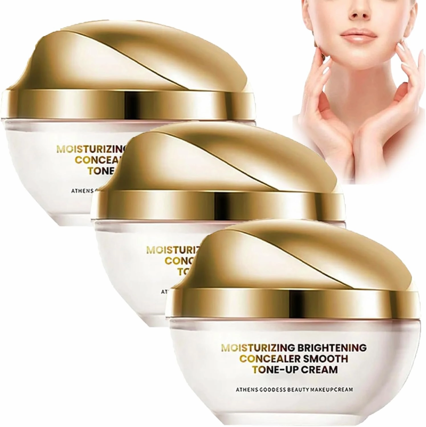 Ownawant Crema De Maquillaje, Ownawant Cream Makeup Concealer, Ownawant Base De Maquillaje, Ownawant Crema Bb Face, Ownawant Elastina, Moisturizing Brightening Concealer Smooth Tone-Up Cream-3pcs