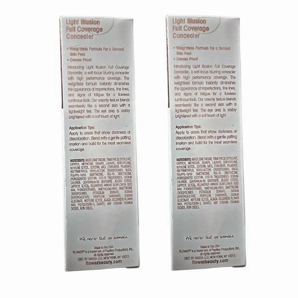 Pack of 2 Flower Beauty Light Illusion Full Coverage Concealer, Sand
