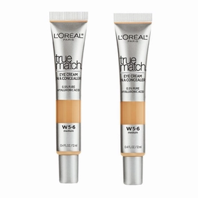 Pack of 2 L'Oreal Paris True Match Eye Cream In A Concealer, Medium w5-6