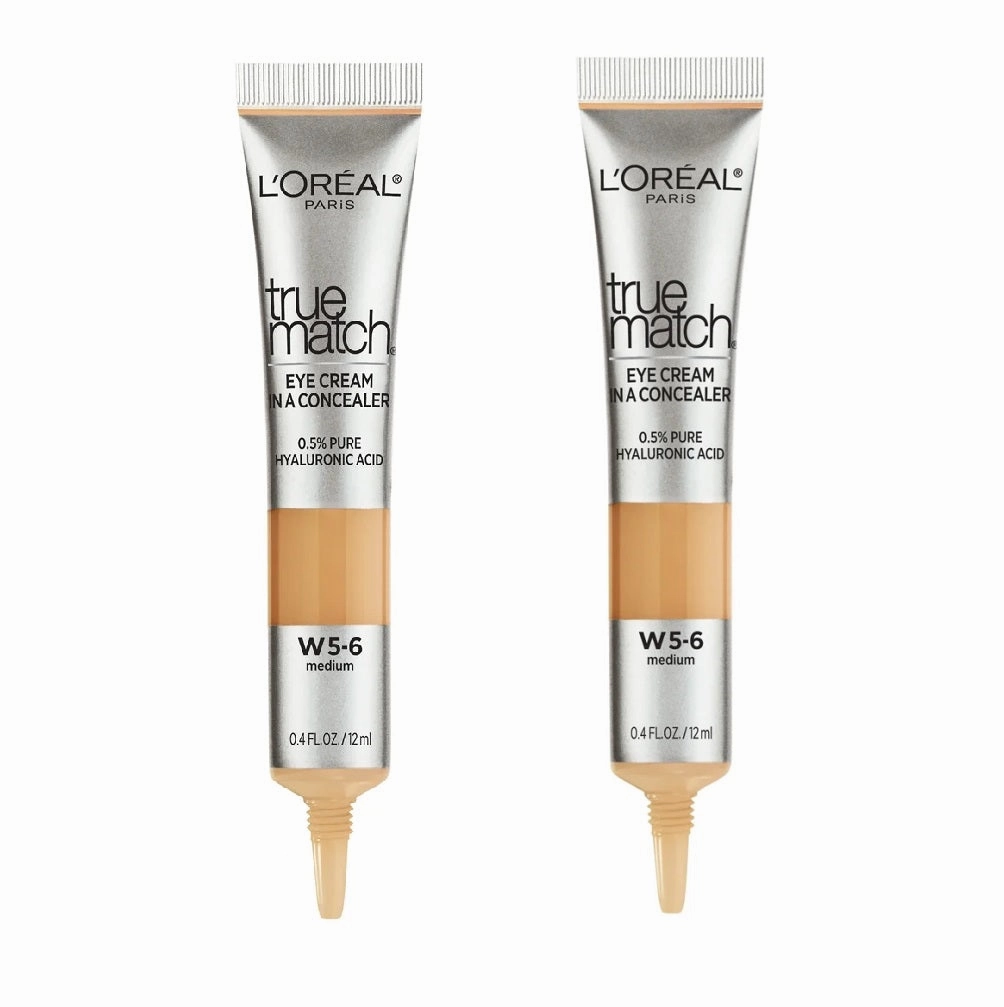 Pack of 2 L'Oreal Paris True Match Eye Cream In A Concealer, Medium w5-6