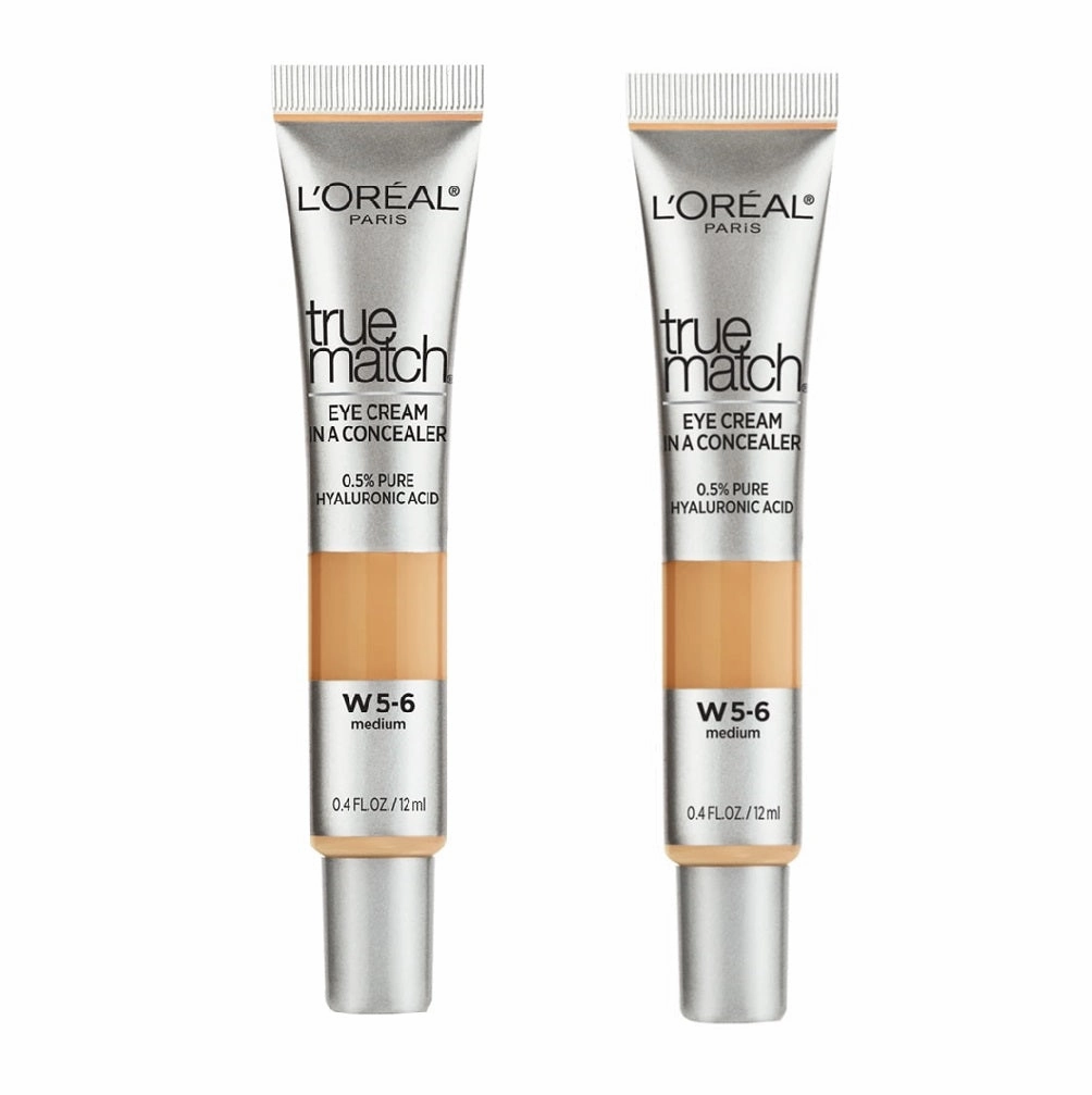 Pack of 2 L'Oreal Paris True Match Eye Cream In A Concealer, Medium w5-6