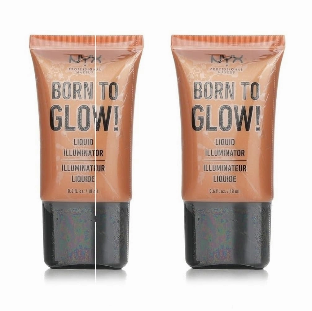 Pack of 2 NYX Born to Glow! Liquid Illuminator, Pure Gold LI03