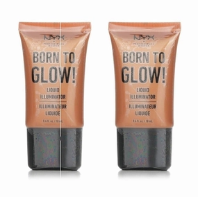 Pack of 2 NYX Born to Glow! Liquid Illuminator, Pure Gold LI03