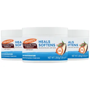 Palmer's Cocoa Butter Formula Daily Skin Therapy Solid Lotion, 7.5 Oz (Pack of 3) Intensive Body Moisturizer with Vitamin E for Extremely Dry & Eczema-Prone Skin, Helps Provide 48-Hour Deep Hydration