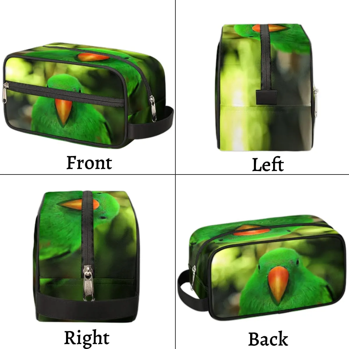 Parrot Travel Toiletry Bag for Women Men Small Cosmetic Makeup Organizer Water Resistant Shaving Bag Portable Make Up Bag Storage Bags with Handle