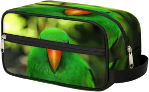 Parrot Travel Toiletry Bag for Women Men Small Cosmetic Makeup Organizer Water Resistant Shaving Bag Portable Make Up Bag Storage Bags with Handle