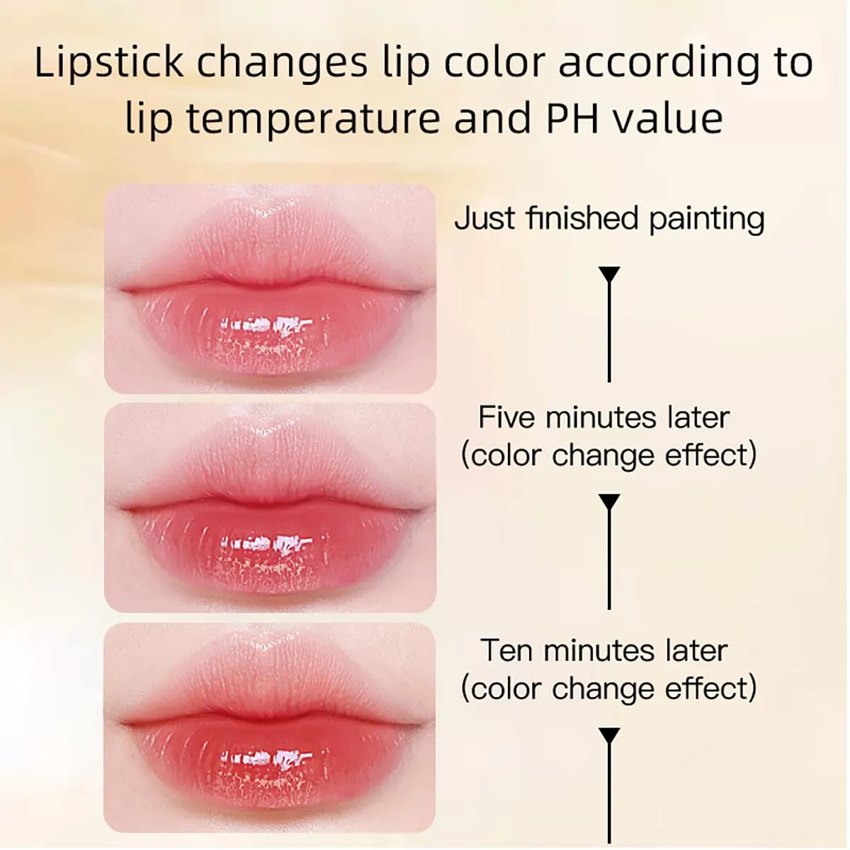 Payerbach Moisturizing Lip Color, Dual Action Makeup and Care, Upgraded Version，3 well-matched lipsticks COLOR CHANGING LIPSTICK-RED CHERRY 01 02Carrot   Red Cherry