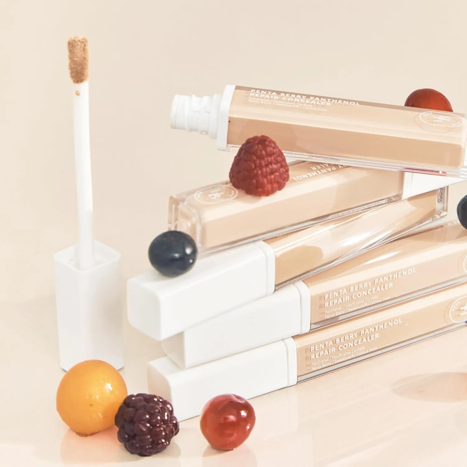 Penta Berry Panthenol Repair Concealer 17-21 VANILLA - Lightweight, Full Coverage Dark Circles, Acne&Blemishes, Vegan, Sensitive Skin, Korean Makeup, Non-clogging Pores