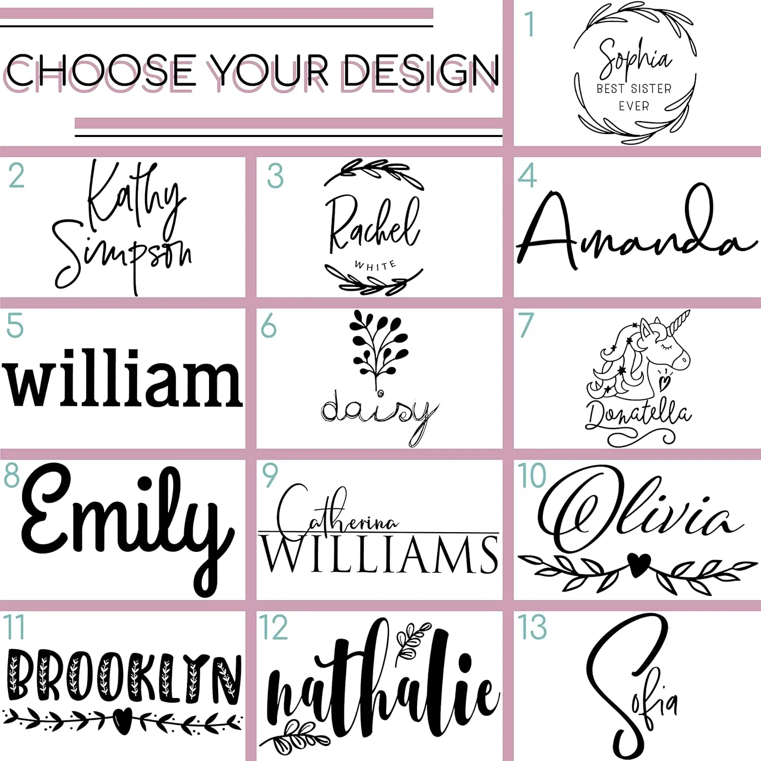 Personalized Tumblers, Stainless Steel 20 oz Tumbler w/Lid |13 Different Designs| Personalized Cups Double Walled Insulated Coffee Cup for Travel - Soft Pink