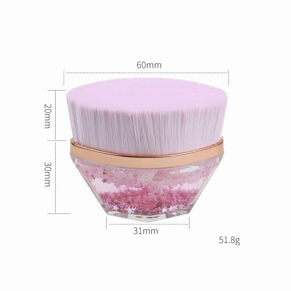 Petal-Shaped Foundation Brush, Magic Foundation Makeup Brush, Suitable for Mixed Liquid, Cream or Flawless Powder Cosmetics, Multifunctional Makeup Brush Pack of 2 (Champagne  pink)