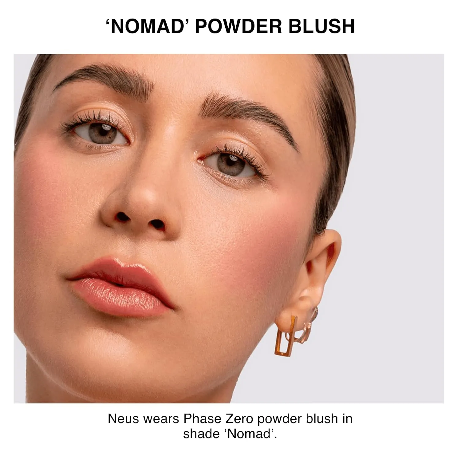 Phase Zero Makeup Powder Blusher - "Nomad" - 4g / 0.141 oz - Full Coverage, Natural Blush - Soft, Buildable Pink, Coral, Peach & Golden Hues - Matte & Shimmering Shades Gives Cheeks a Radiant Glow