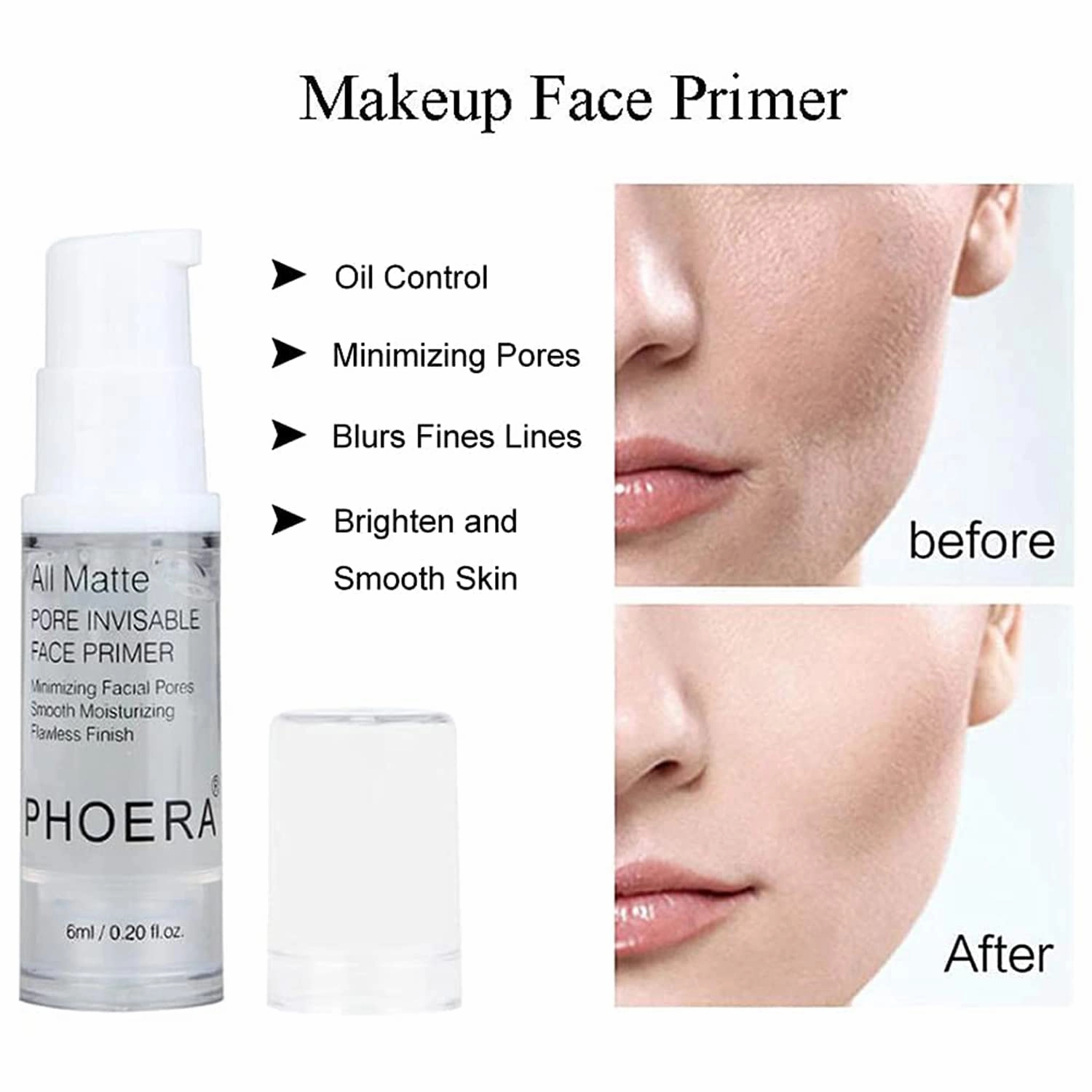PHOERA Mushroom Head Air Cushion CC Cream Natural Foundation, Concealer, Primer, Powder, Kabuki Makeup Brushes (101 Porcelain 01 Ivory)