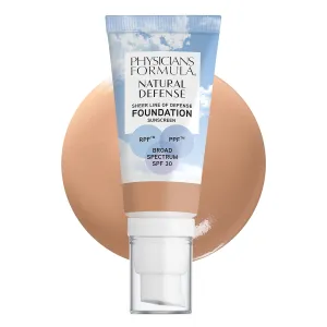Physicians Formula Natural Defense Sheer Line of Defense Foundation, Light, SPF 30, Tinted Sunscreen