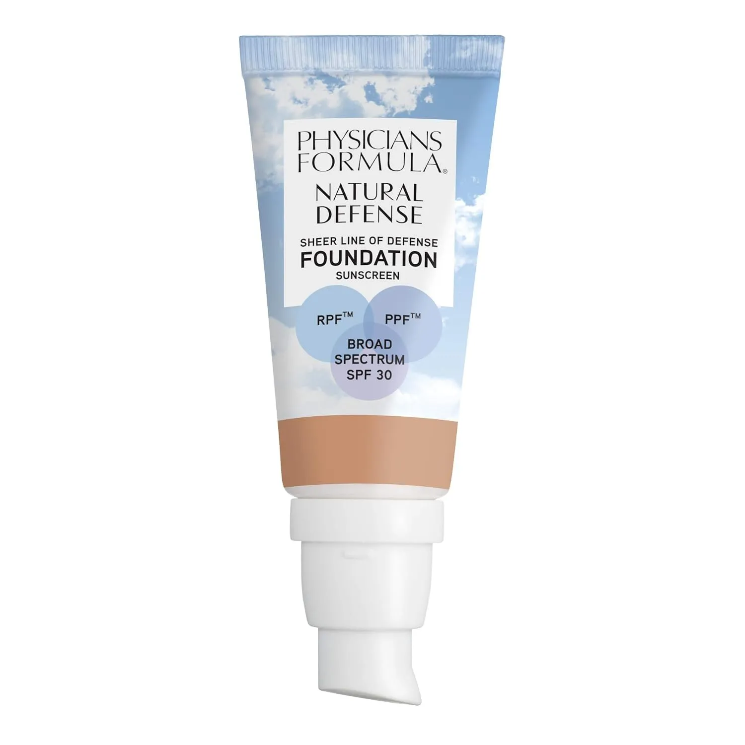 Physicians Formula Natural Defense Sheer Line of Defense Foundation, Light, SPF 30, Tinted Sunscreen