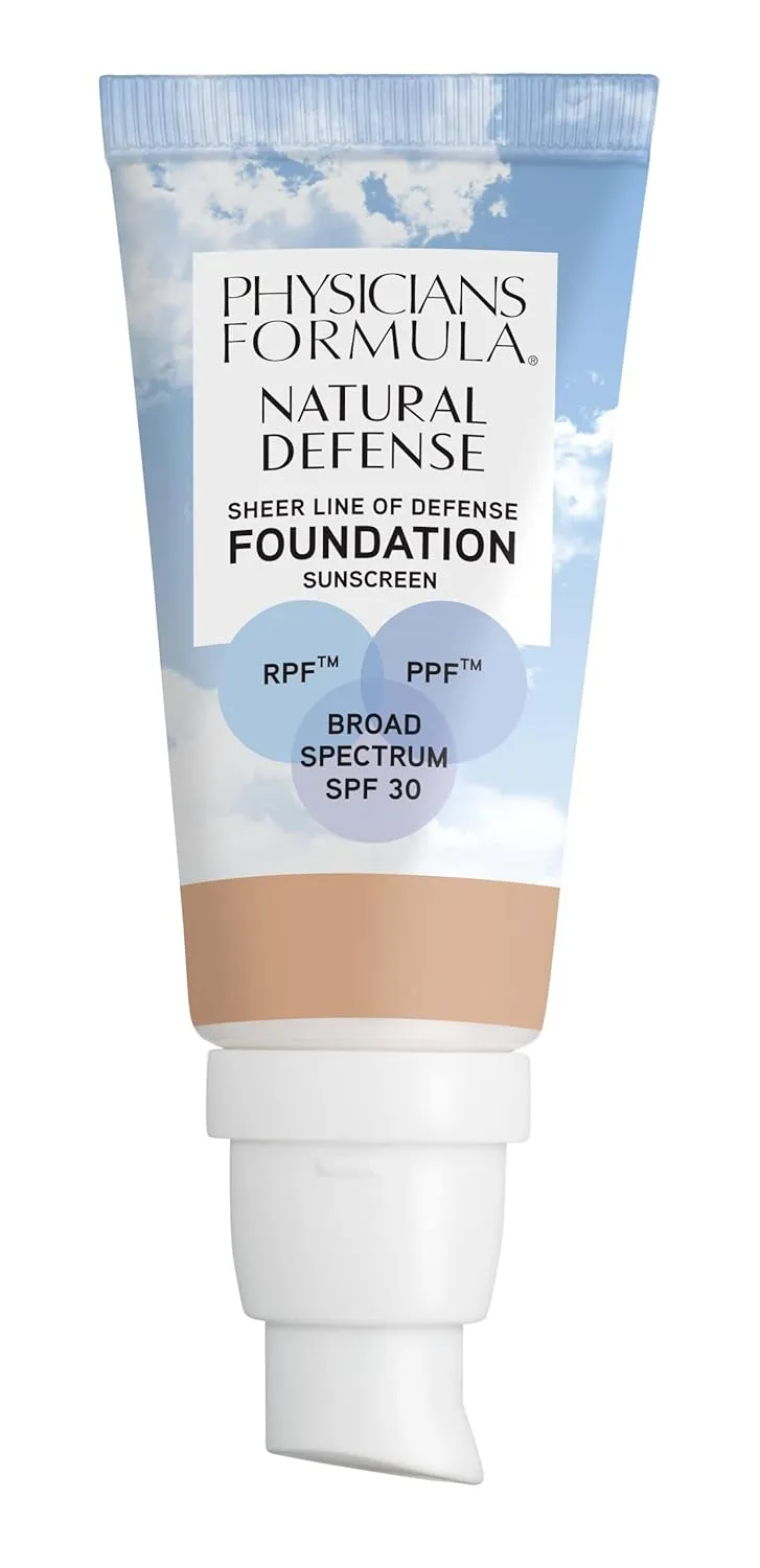 Physicians Formula Natural Defense Sheer Line of Defense Foundation SPF 30 Fair | Dermatologist Tested, Clinicially Tested