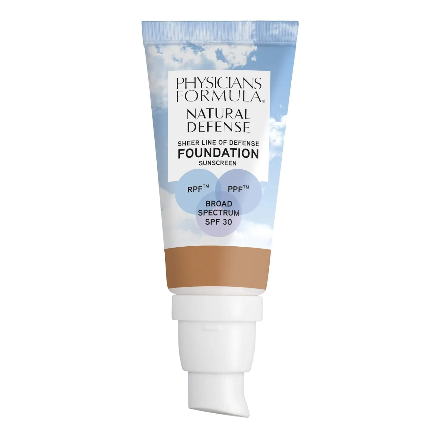 Physicians Formula Natural Defense Sheer Line of Defense Foundation SPF 30 Medium | Dermatologist Tested, Clinicially Tested