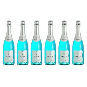 Pierre Chavin Perle Bleu Alcohol-Free 0.0% Sparkling From France, Halal Certified, Vegan, Sulphite Free (750ml, 6 bottles)