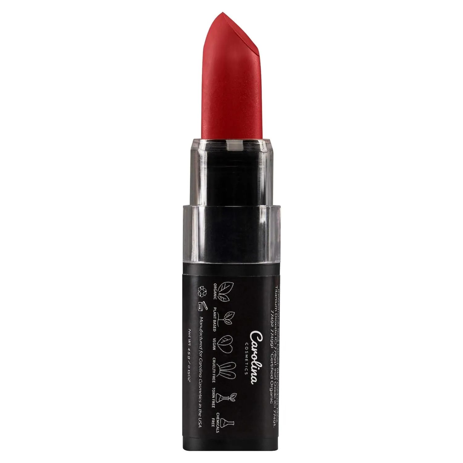 Plant-Based Moisturizing Lipstick - The Power of Red Shade 0.15oz- Hydrating with Cocoa Oil, Gluten-Free, Vegan, Non-GMO, Paraben-Free - Lightweight Cream Texture