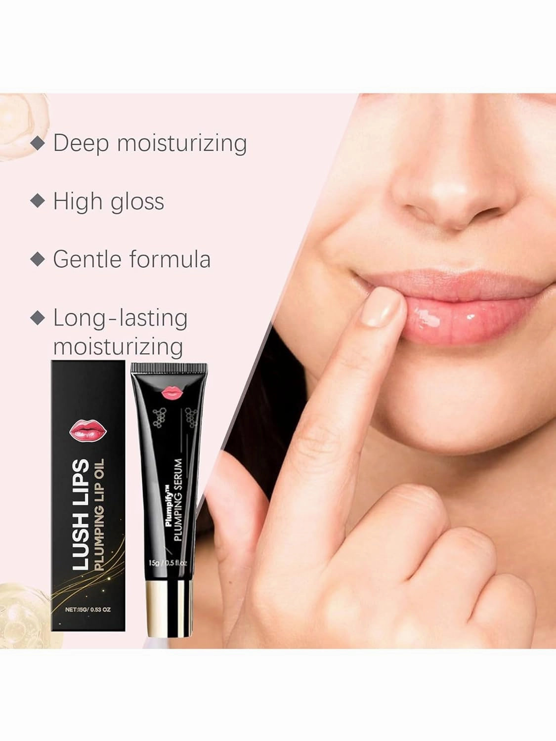 Plumpify Lip Boosting Serum, Hydrating Moisturizing Lip Oil, Hydrating Lip Gloss Set for Dry Lips (1pc)
