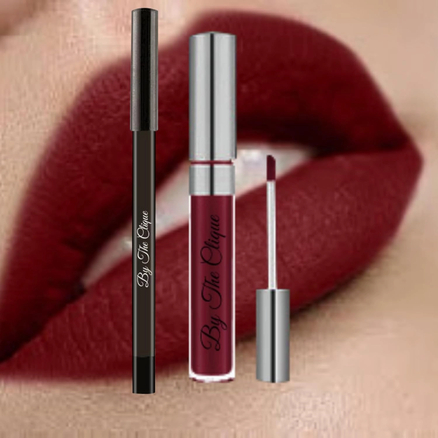 Premium Long Lasting Matte Liquid Lipstick and Liner Lip Kit Set | Burgundy Wine | Wine Not?