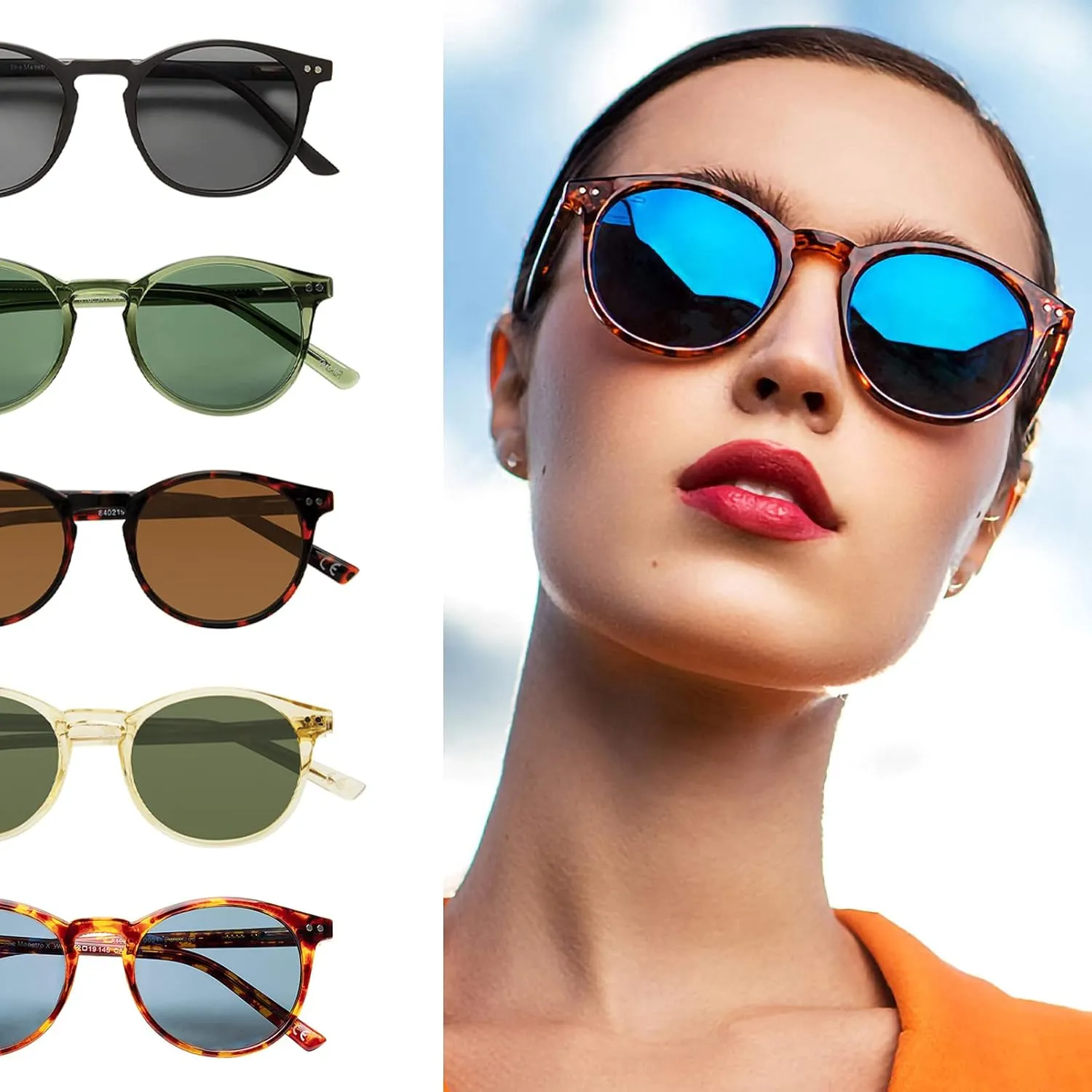 Prive Revaux The Maestro Classic Round Sunglasses – Handcrafted, Polarized Lenses, 100% UV Protection – For Men & Women