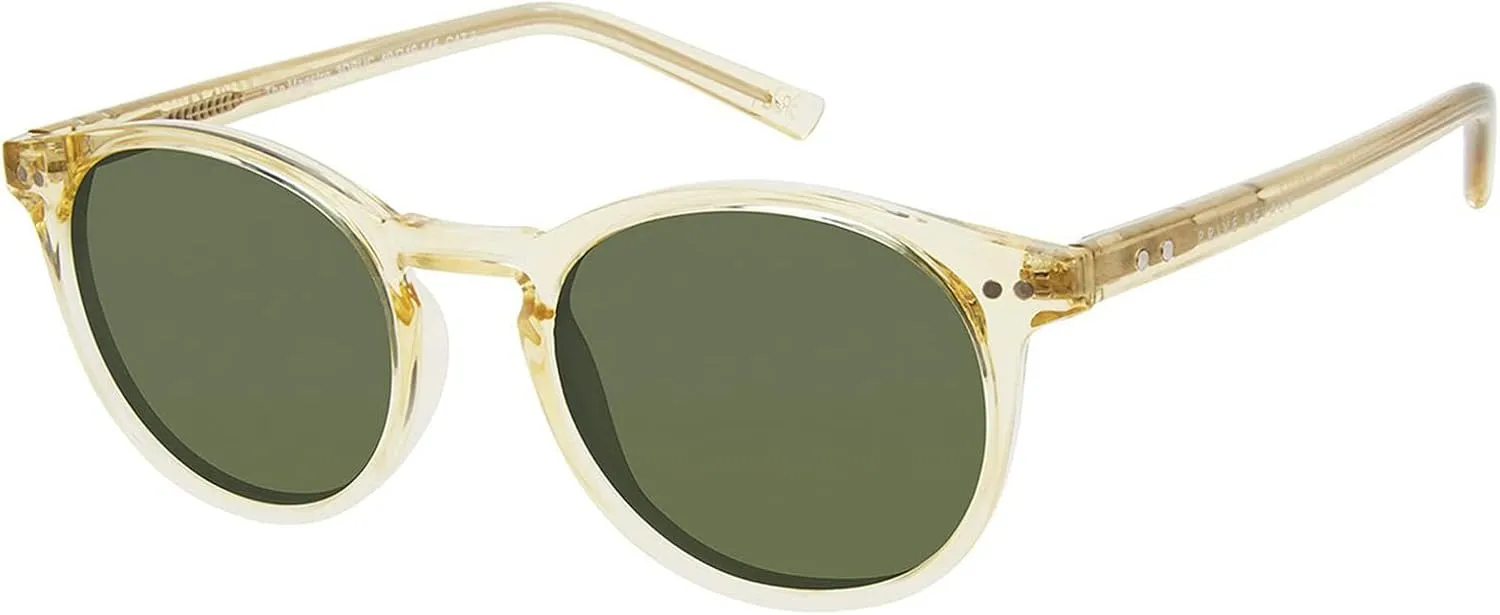 Prive Revaux The Maestro Classic Round Sunglasses – Handcrafted, Polarized Lenses, 100% UV Protection – For Men & Women